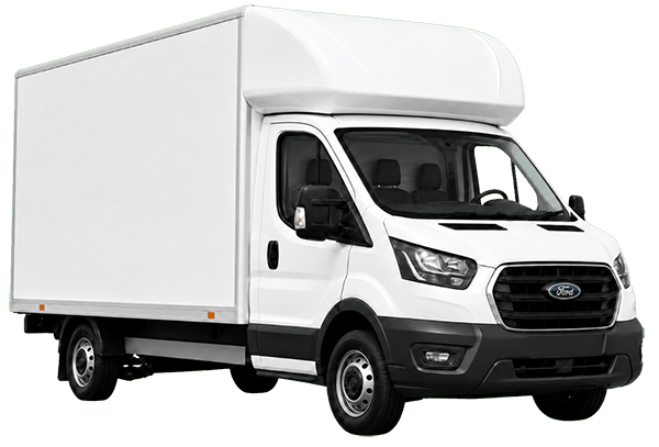 Luton box van parked and ready for hire in Fife